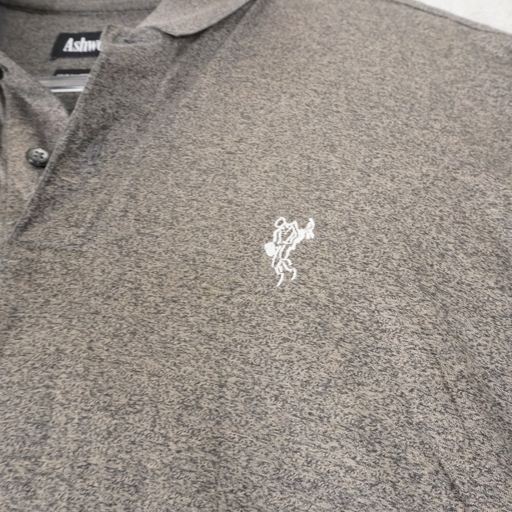 Ashworth Polo Shirt Mens Large Brown Double Mercerized Cotton Golf Casual - Picture 2 of 8